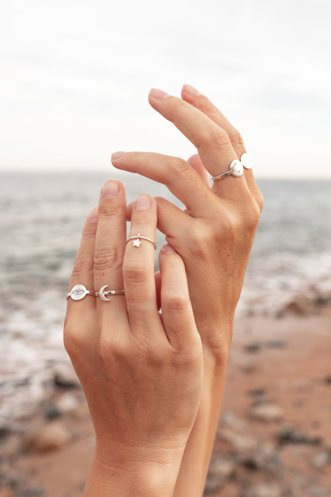 Серебряное кольцо Звёздочка