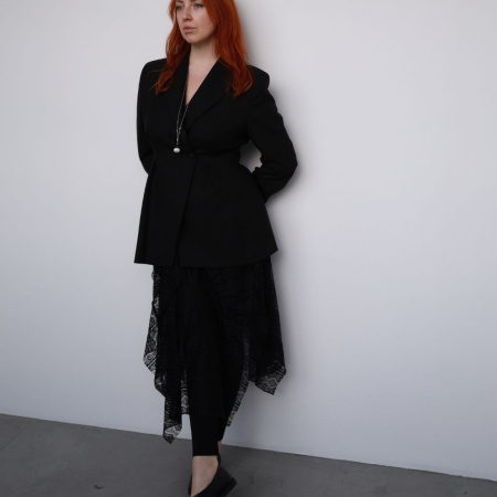 Цепочка Тифлис с агатом и жемчугом