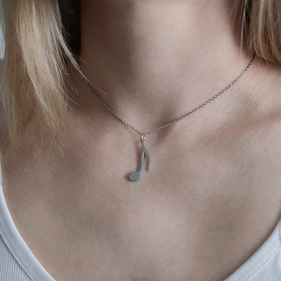 Серебряное колье Ноты 