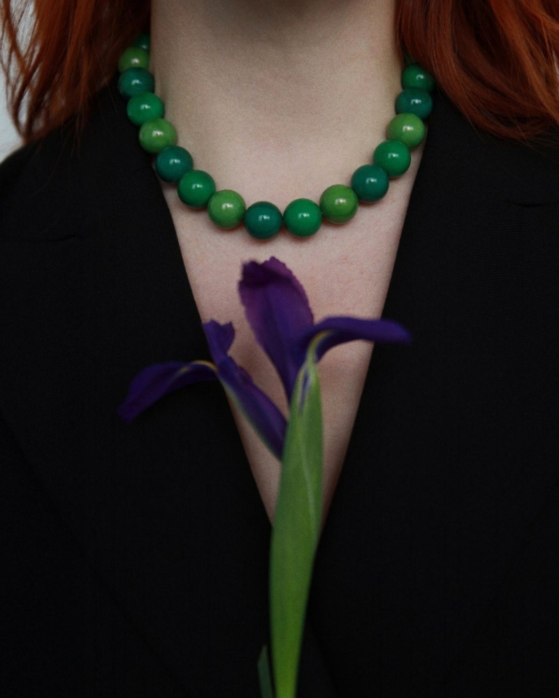 Чокер Лес из зелёной майорки