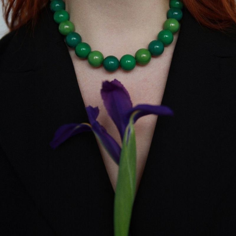 Чокер Лес из зелёной майорки