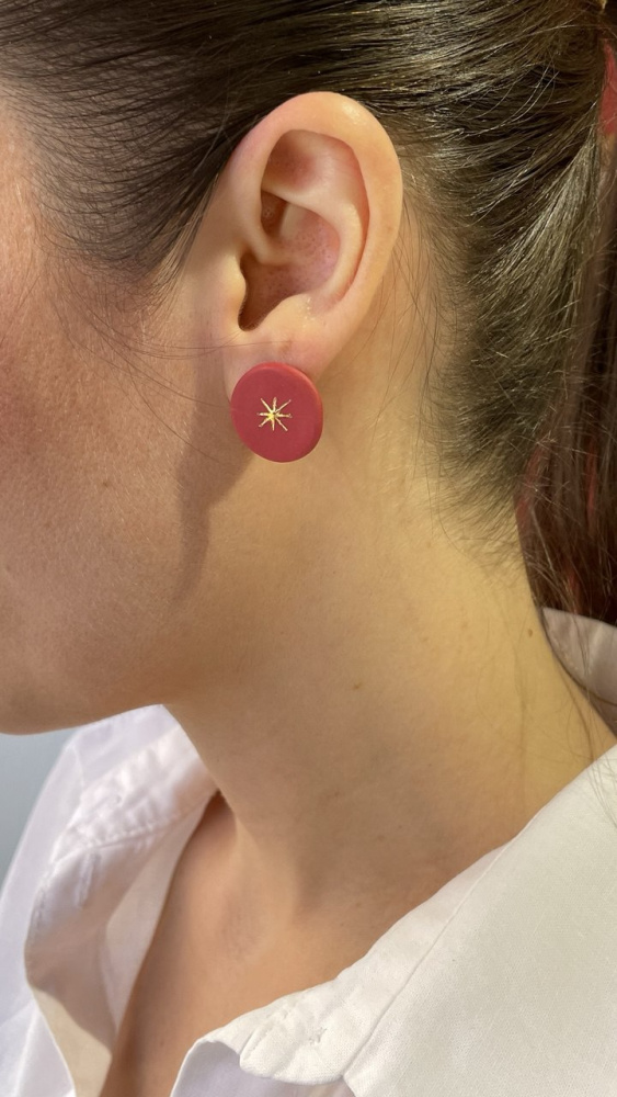 Пусеты Красные