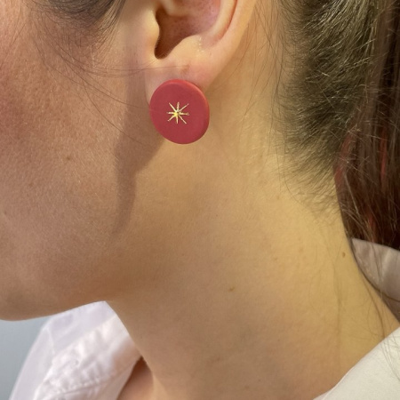 Пусеты Красные