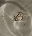 Кольцо Kundalini в покрытии золотом