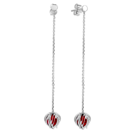 Серьги Гранатики с гранатом