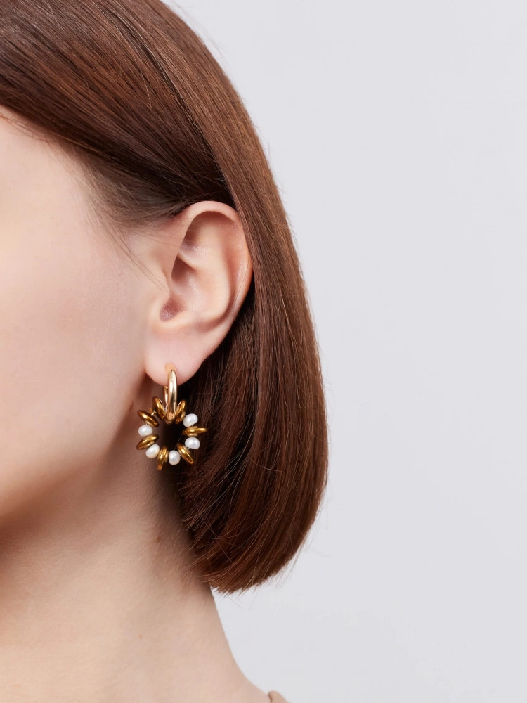 Серьги Chic в покрытии золотом