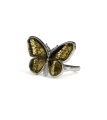 Кольцо бабочка с янтарём |