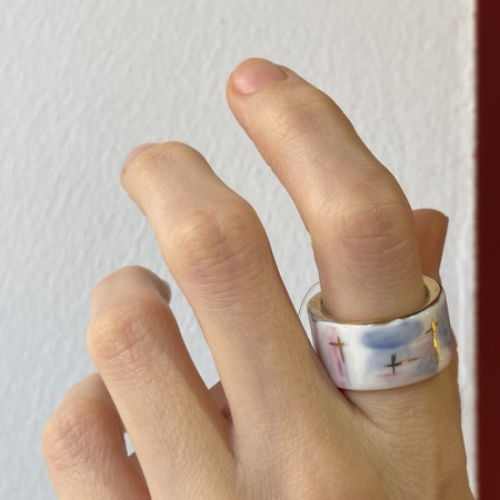 Кольцо Закат узкое