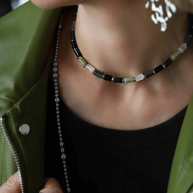 Колье-чокер Dark oliva