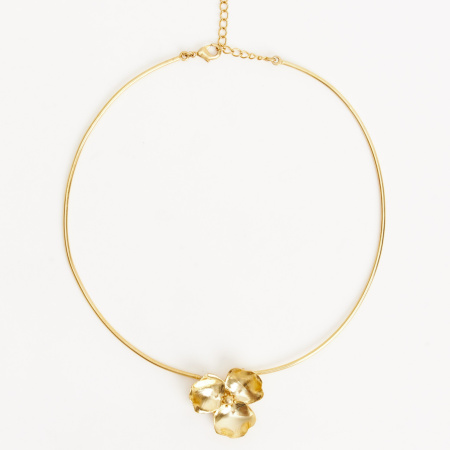 Чокер Трехлистник золотистый