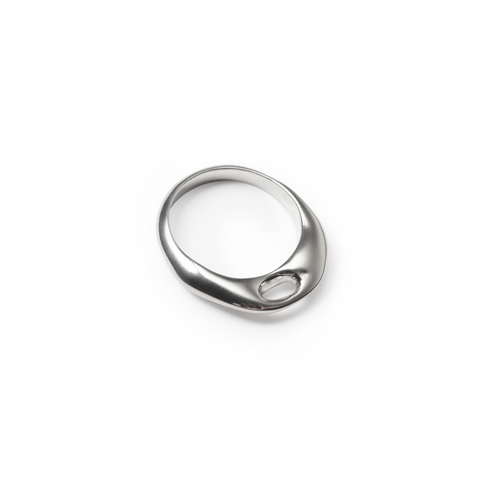 Серебряное кольцо Fluid R001