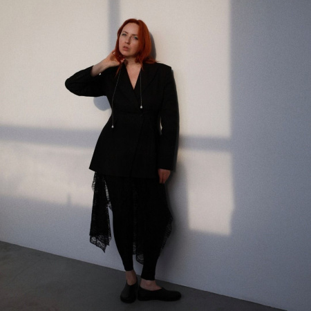 Цепочка-галстук Нить Ариадны с жемчужинами