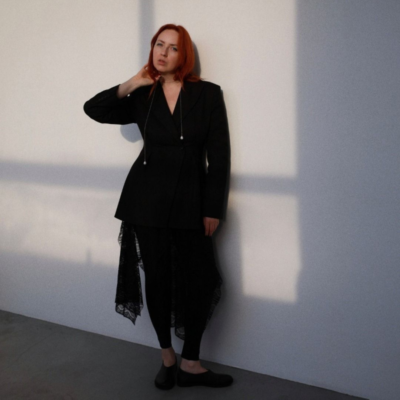 Цепочка-галстук Нить Ариадны с жемчужинами