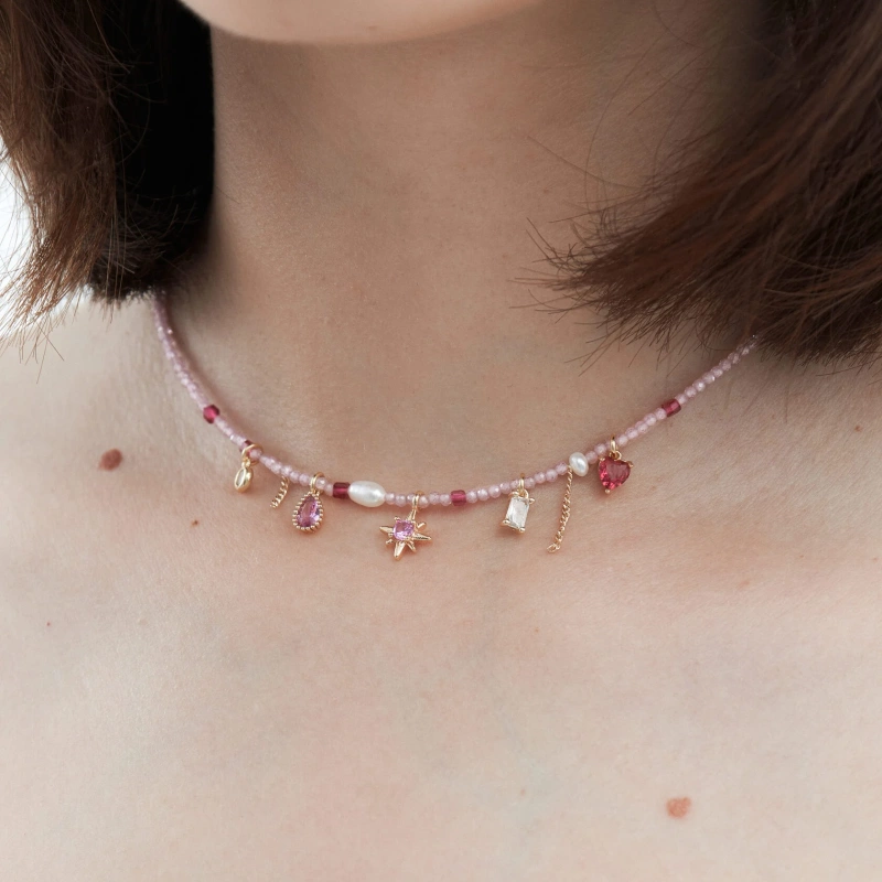 Колье Сочиняй мечты Pink Gold