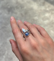 Серебряное кольцо Кит с кианитом