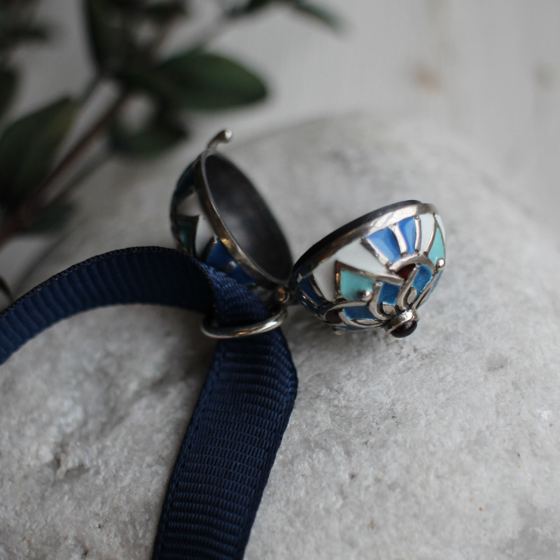 Медальон Большой хранитель на ленте синий