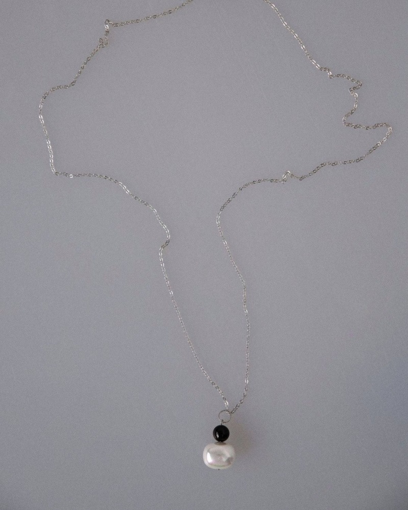 Цепочка Тифлис с агатом и жемчугом