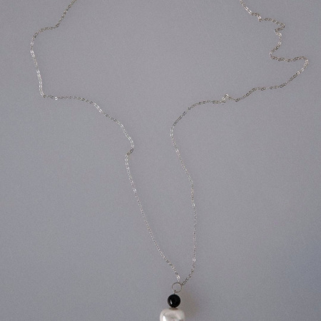 Цепочка Тифлис с агатом и жемчугом