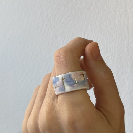 Кольцо Закат узкое