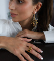 Серьги Flow gold