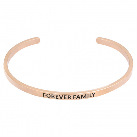 Браслет Forever family в покрытии розовым золотом