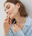 Серебряная подвеска с цепочкой с мини-картой мира в позолоте (COMO mini)