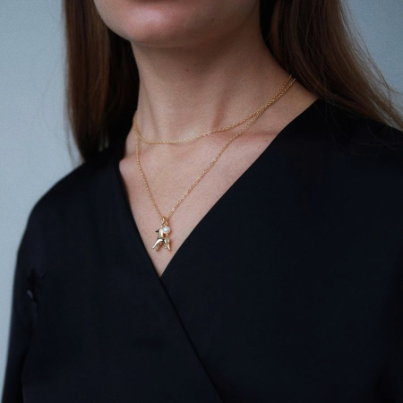 Подвеска Ход конём в покрытии золотом