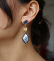 Серебряные серьги Ирисы